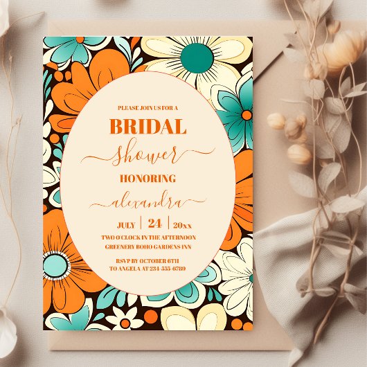 Groovy Boho Strand Fun Bruiloft Kaart