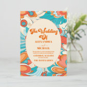 Groovy Boho Strand Fun Vibes Bruiloft Kaart (Staand voorkant)