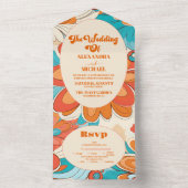 Groovy Boho Strand Pret Fun Trouwdag All In One Uitnodiging (Binnen)