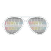 Groovy Boho Trippy Abstract Demifluid Pride Flag Aviator Zonnebril (Voorkant)
