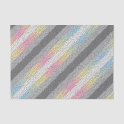 Groovy Boho Trippy Abstract Demifluid Pride Flag Tissuepapier (Voorkant)