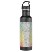 Groovy Boho Trippy Abstract Demifluid Pride Flag Waterfles (Voorkant)