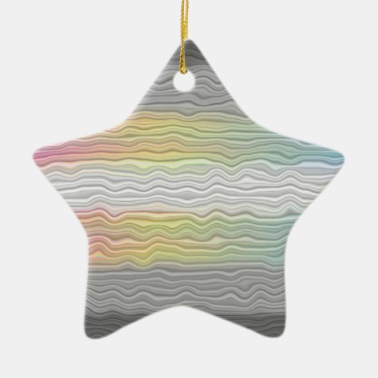 Groovy Boho Trippy Abstract Demifluid Pride Vlag Keramisch Ornament (Voorkant)