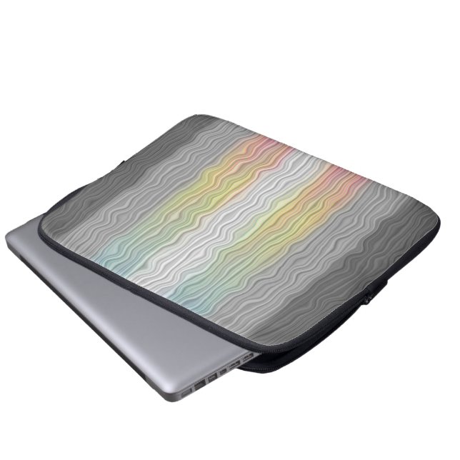 Groovy Boho Trippy Abstract Demifluid Pride Vlag Laptop Sleeve (Voorkant onderkant)