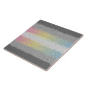 Groovy Boho Trippy Abstract Demifluid Pride Vlag Tegeltje (Zijkant)