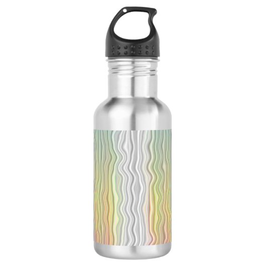 Groovy Boho Trippy Abstract Demifluid Pride Vlag Waterfles (Voorkant)