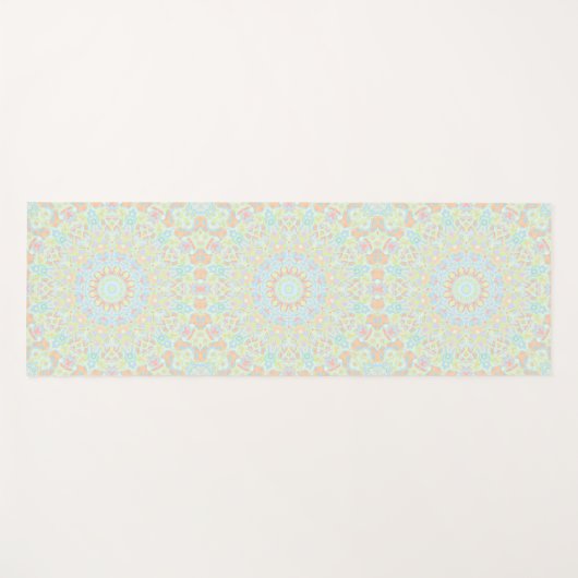 Groovy Boho Trippy Eigenzinnige Kleurrijke Pastel  Yogamat (Voorkant (horizontaal))