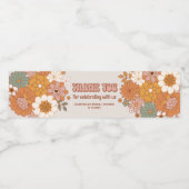 Groovy Boho Waterfles Sticker (Enkel label)