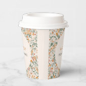 Groovy Boho Wilde Bloemen Bruidsfeest Papieren Bekers (Rechts)