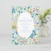 Groovy Boho Wildflower Whimsy Summer Soiree Kaart (Staand voorkant)