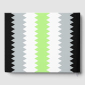 Groovy Boho ZigZag Abstract Agender Pride Flag Gastenboek (Achterkant)