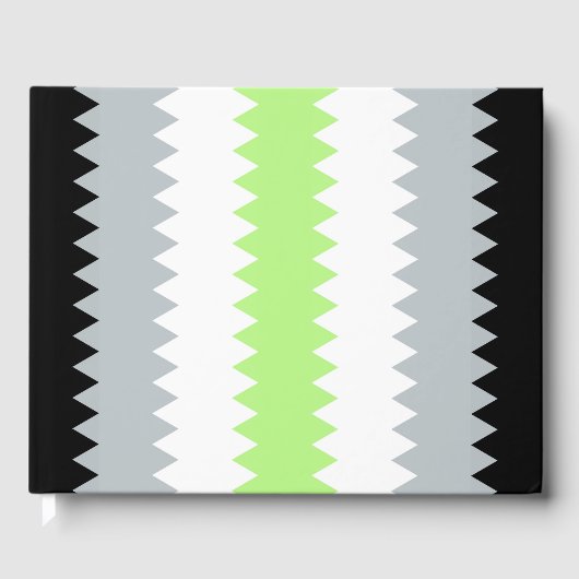 Groovy Boho ZigZag Abstract Agender Pride Flag Gastenboek (Voorkant)