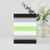 Groovy Boho ZigZag Abstract Agender Pride Vlag Briefkaart (Staand voorkant)