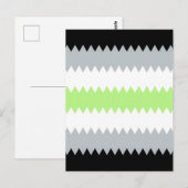 Groovy Boho ZigZag Abstract Agender Pride Vlag Briefkaart (Voorkant / Achterkant)