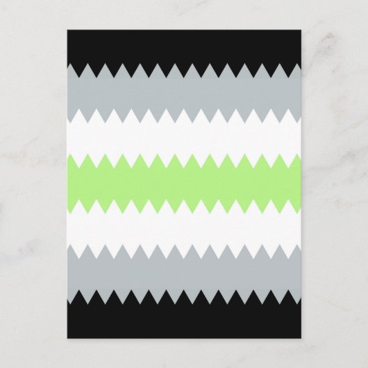 Groovy Boho ZigZag Abstract Agender Pride Vlag Briefkaart (Voorkant)