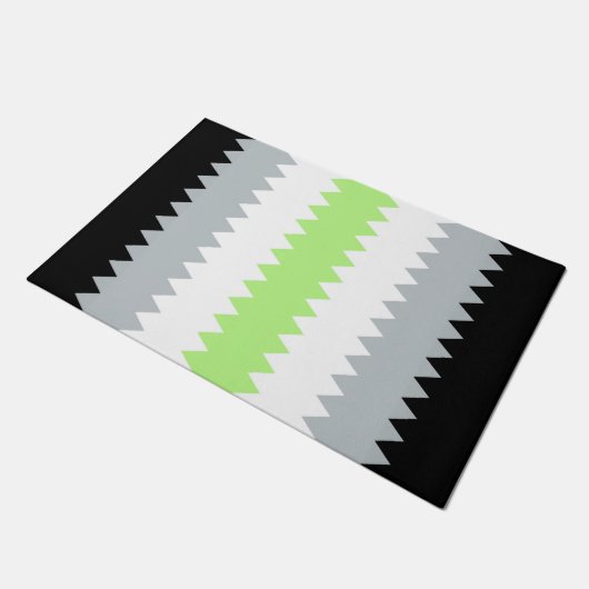 Groovy Boho ZigZag Abstract Agender Pride Vlag Deurmat (Schuin)