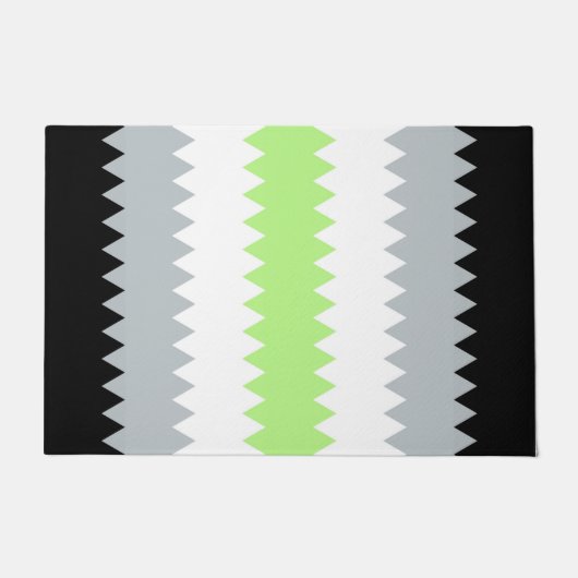 Groovy Boho ZigZag Abstract Agender Pride Vlag Deurmat (Voorkant)