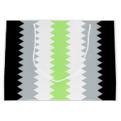 Groovy Boho ZigZag Abstract Agender Pride Vlag Groot Cadeauzakje (Voorkant)