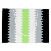 Groovy Boho ZigZag Abstract Agender Pride Vlag Groot Cadeauzakje (Achterkant)