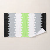 Groovy Boho ZigZag Abstract Agender Pride Vlag Handdoek (Handdoek)