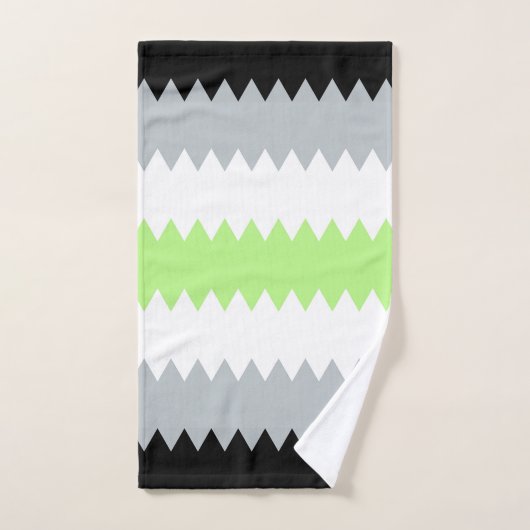 Groovy Boho ZigZag Abstract Agender Pride Vlag Handdoek (Handdoek)