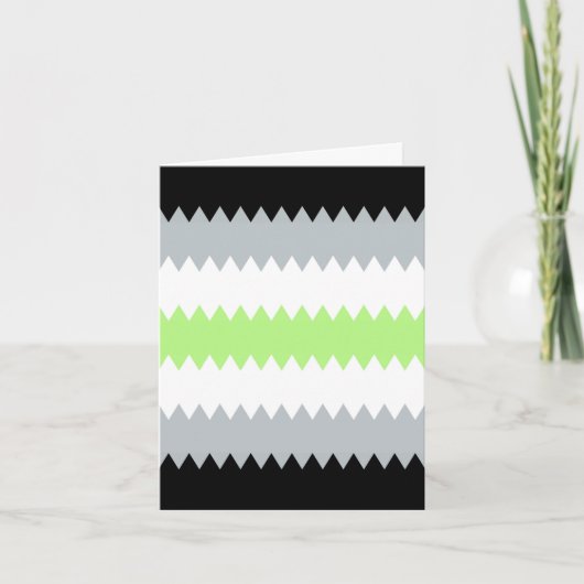 Groovy Boho ZigZag Abstract Agender Pride Vlag Kaart (Voorkant)