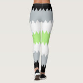 Groovy Boho ZigZag Abstract Agender Pride Vlag Leggings (Achterkant)