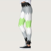 Groovy Boho ZigZag Abstract Agender Pride Vlag Leggings (Links)