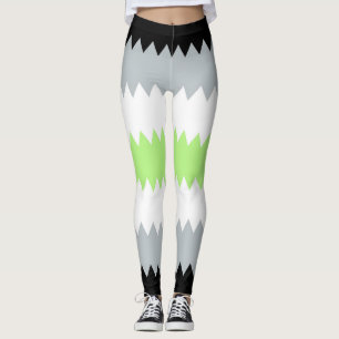 Groovy Boho ZigZag Abstract Agender Pride Vlag Leggings