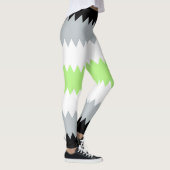 Groovy Boho ZigZag Abstract Agender Pride Vlag Leggings (Rechts)