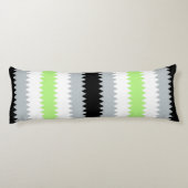 Groovy Boho ZigZag Abstract Agender Pride Vlag Lichaamskussen (Achterkant)