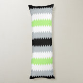 Groovy Boho ZigZag Abstract Agender Pride Vlag Lichaamskussen (Achterkant (Verticaal))