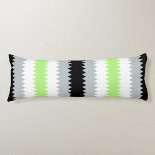Groovy Boho ZigZag Abstract Agender Pride Vlag Lichaamskussen