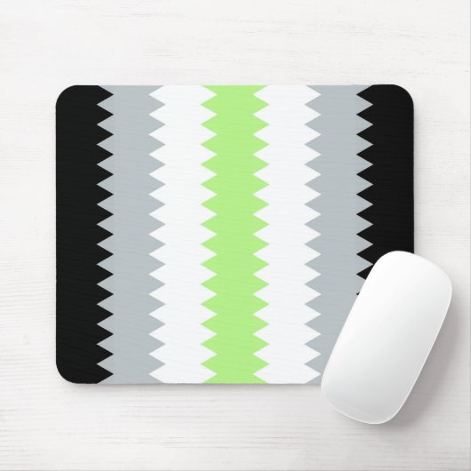Groovy Boho ZigZag Abstract Agender Pride Vlag Muismat (Met muis)