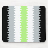 Groovy Boho ZigZag Abstract Agender Pride Vlag Muismat (Voorkant)