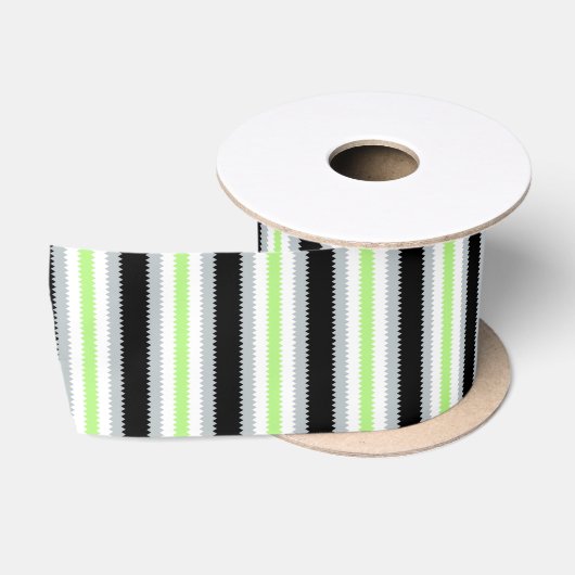Groovy Boho ZigZag Abstract Agender Pride Vlag Satijnen Lint (Spoel)