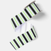 Groovy Boho ZigZag Abstract Agender Pride Vlag Satijnen Lint (Achterkant)
