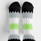 Groovy Boho ZigZag Abstract Agender Pride Vlag Sokken (Top)