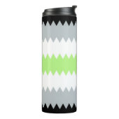 Groovy Boho ZigZag Abstract Agender Pride Vlag Thermosbeker (Gedraaid links)