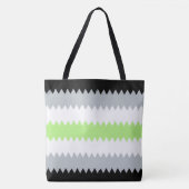 Groovy Boho ZigZag Abstract Agender Pride Vlag Tote Bag (Voorkant)