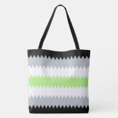 Groovy Boho ZigZag Abstract Agender Pride Vlag Tote Bag (Achterkant)