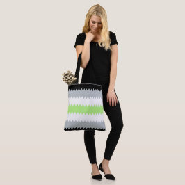 Groovy Boho ZigZag Abstract Agender Pride Vlag Tote Bag