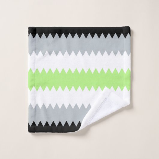 Groovy Boho ZigZag Abstract Agender Pride Vlag Washandje (Wasdoekje)