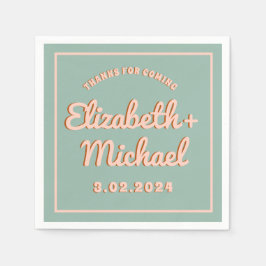 Groovy Bold Blauw Roze Funky Servet