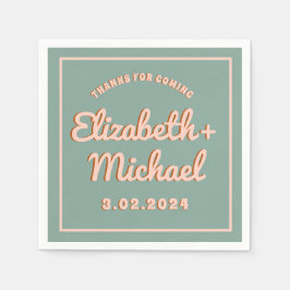 Groovy Bold Blauw Roze Funky Servet