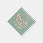 Groovy Bold Blauw Roze Funky Servet (Hoek)