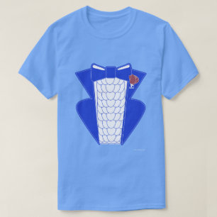 Groovy Bold Blue Tuxedo Style T-shirt