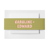 Groovy Bold Groen Geel Rood Funky Bruiloft Uitnodigingen Wikkel (Voorkant Voorbeeld)