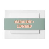 Groovy Bold Groen Geel Rood Funky Bruiloft Uitnodigingen Wikkel (Voorkant Voorbeeld)