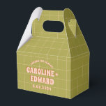 Groovy Bold Groen Roze Rood Funky Bedankdoosjes<br><div class="desc">Groovy vet groen geel rood funky</div>